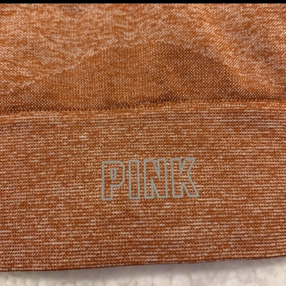 NWT Victoria’s Secret PINK Active Sports Bra Seamless Racerback Orange Size M - Picture 4 of 8